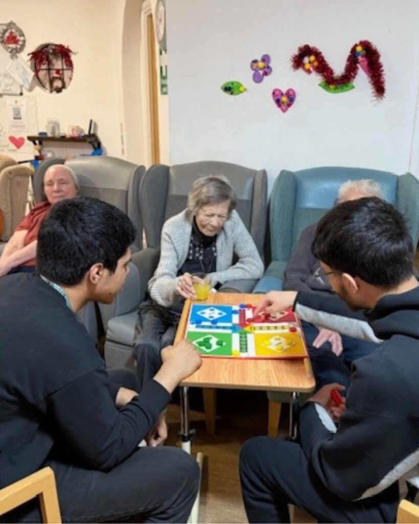 Students and residents playing frustration
