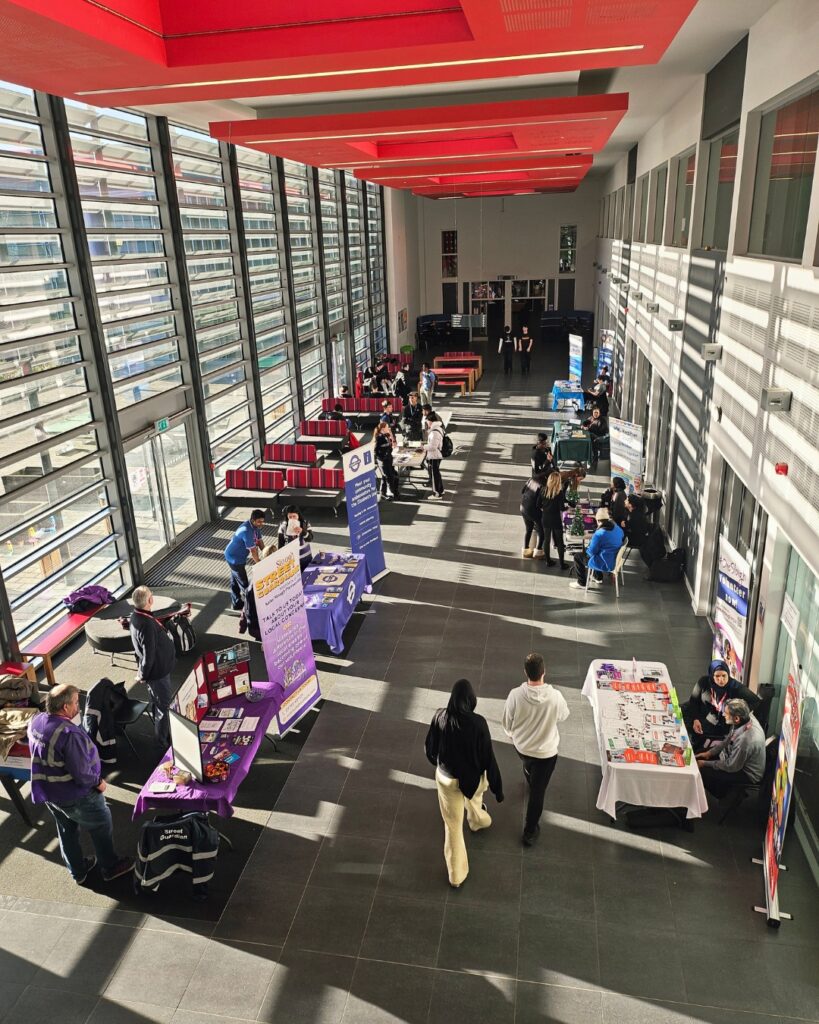 An overview image of the services fair